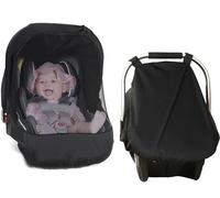 Pare-soleil universel 2 en 1 pour siège de voiture avec fermeture éclair - Protection solaire UV - Housse de porte-bébé