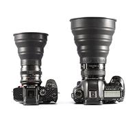 Pare-Soleil Universel en Silicone Anti-Reflet [72-112mm] - Pliable pour Photographie à Travers Verre (Aquarium, Musée, Avion, Fenêtre) - Compatible avec Canon, Nikon, Sony, Fuji, Pentax