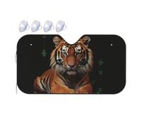 Pare-soleil universel pour pare-brise de voiture avec tigre et pattes - Pare-soleil pour fenêtre de voiture - Bloque la chaleur et les rayons UV - Pare-soleil avant pliable pour protection intérieure