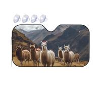 Pare-soleil universel pour pare-brise de voiture Llamas in The Andes - Bloque la chaleur et les rayons UV - Pliable - Protection intérieure de voiture