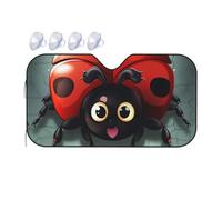 Pare-soleil universel pour pare-brise de voiture Motif coccinelle de dessin animé Pour fenêtre de voiture Bloque la chaleur et les rayons UV, pare-soleil avant pliable pour protection intérieure de