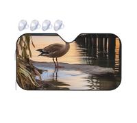 Pare-soleil universel pour pare-brise de voiture Wild Goose by The Bridge - Bloque la chaleur et les rayons UV - Pliable - Protection intérieure de voiture