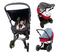 Pare Soleil Universel pour Poussette (0 à 6 Mois) - Pare Soleil Poussette Bloquant 97,5% des UV et Favorisant le Sommeil des Bébés - SnoozeShade Original Deluxe