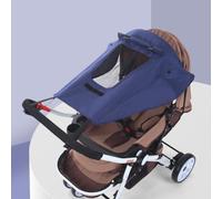 Pare-soleil Universel pour Poussette Auvent de Poussette Réglable Voile d'ombrage Landau Protégé du Soleil et du Vent Capote Ombrelle de Nacelle Imperméable Parasol Couverture de Soleil avec Hublot