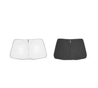 Pare-Soleil vitre Voiture pour Ford pour Ranger pour T6 2012-2022 Cadre Pare-Brise Avant Rideau Arrière Fenêtre Latérale pour Bébé Pare-Soleil pour Voiture(Silver and Black)