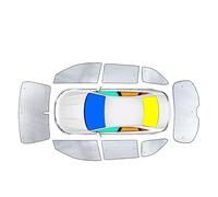 Pare-Soleil vitre Voiture pour Volvo pour S90 2017-2025 Pare-Soleil Pare-Brise Interne Voiture Couverture Protection Rideau Fenêtre(8pcs for Whole Car)