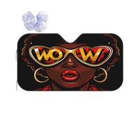 Pare Soleil Voiture Beautiful Cool American African Women Bache Pare Brise Universel Bache Voiture Pliable Housse De Protection Solaire pour Travel Voitures Camion M