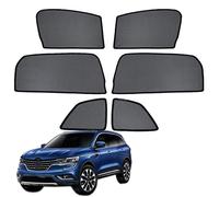 Pare Soleil Voiture Bébé Enfant Protection UV pour Fenêtres Pare-Soleil de Fenêtre Latérale pour Koleos QM6 2016-2023 Magnétique Rideau Housses,Front+Rear+Triangular-window-6PCS