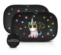 Pare Soleil Voiture bébé/Enfant - Teinte Optimale Unique avec Protection UV certifiée pour Une Protection sans Bloquer complètement la Vue, Facile à Poser, 2 pièces 51 x 31 cm, Teinte Unique