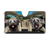 Pare Soleil Voiture Chien Skye Terrier Parmi Les Fleurs Colorées M