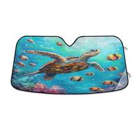 Pare Soleil Voiture Colorful Turtles Swim Waters Bache Pare Brise Universel Bache Voiture Pliable Housse De Protection Solaire pour Travel Voitures Camion S