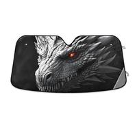 Pare Soleil Voiture Dragon Portrait Eye Red Housse De Protection Solaire Protection Avant Bache Pare Brise Pliable Bache Voiture pour SUV Camion Travel S