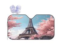 Pare Soleil Voiture Eiffel Tower Cherry Bache Pare Brise Universel Bache Voiture Détachable Housse De Protection Solaire pour Travel Voitures Camion S