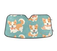 Pare Soleil Voiture Happy Corgi Puppies Housse De Protection Solaire Protection Avant Bache Pare Brise Détachable Bache Voiture pour SUV Camion Voitures S