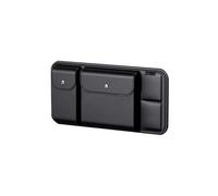 Pare-Soleil Voiture Organiseur Pare-Soleil Voiture Porte-Lunettes Soleil en Cuir Multi-Poches Rangement pour Cartes IC Clip pour Lunettes Sac Couvresoleil Voiture