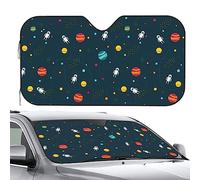 Pare Soleil Voiture Outer Space Planets Alien Earth Couverture Pare Brise Pliable Housse De Protection Solaire Isolation Thermique Bache Voiture pour Camion SUV Universelle S