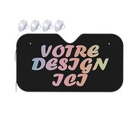 Pare Soleil Voiture Pare Brise Avant Personnalisable avec Photo Texte Photo Protege Soleil Voiture personnalisé Protection Avant Parfaite Contre Les Rayons UV et la Chaleur dans Votre Voiture Noir S