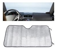 Pare Soleil Voiture Pare Brise Avant pour Fiat 500 / 500E / 500L / 500X / 500 Abarth/Croma/Doblo/Fiorino, RevêTement en Aluminium Pet RéFléChissant 210T Bloque 99.9% des Rayons UV