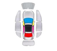 Pare-Soleil Voiture Pare-Soleil Voiture pour A6 pour Sport pour C8 2019~2025 Pare-Brise Isolation Thermique Accessoires Visière(Car Full Set)