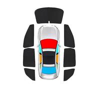 Pare-Soleil Voiture pour Peugeot 207 2002-2008, Chaussette Voiture Soleil Protection UV Protection Solaire Rideaux D'intimité Rideau Occultant Accessoires Auto,Front+Side