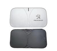 Pare Soleil Voiture pour Peugeot 308 2013-2017,Pliable Couverture Soleil Pare-Brise Avant Bloquant lumière et Isolation Facile à Installer avec Auto Emblème Intérieur Accessoires,A