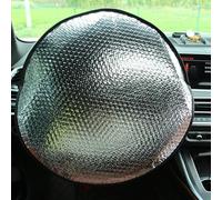 Pare-Soleil Voiture pour Volant, Protection Solaire pour Volant de Voiture de diamètres de 37 à 39 cm, Housse Pare-Soleil Anti-Chauffage Pratique, Thermique en Feuille d'aluminium Pliable