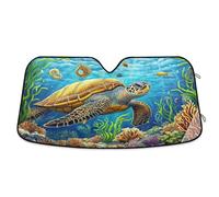 Pare Soleil Voiture Sea Turtles Seahorses Seaweed Bache Voiture Détachable Bache Pare Brise Protection Avant Housse De Protection Solaire pour Voitures Travel Camion S