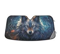 Pare Soleil Voiture Wolf Dream Catcher Bache Voiture Universel Housse De Protection Solaire Pliable Bache Pare Brise pour SUV Camion Voitures M