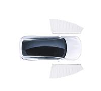 Pare soleils Auto Pour Tesla Pour Modèle Y Pour Juniper Fenêtre Latérale Garniture Confidentialité Pare-soleil Voiture Avant Pare-brise Arrière Couverture(White front row)