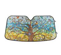 Pare-Soleils Intérieur Imperméable Pare-Soleil Avant Intérieur La Protection Pare Soleil Voiture Universelle pour Véhicules Vus Camion Carreaux De Mosaïque - Arbre De Vie M