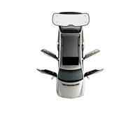Pare Soleils Intérieur Pare-Soleil Noir Argenté pour Vitres Voiture Leapmotor T03 (2020 2021 2022 2023 2024 2025) Protection Solaire Anti-UV Accessoires Automobiles(Rear Windshield)