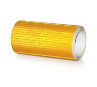 Pare-soleils pour vitres latérales Auto Bande adhésive réfléchissante de sécurité 10 cm x 3 m pour Voiture et Moto - Film Autocollant de signalisation(Yellow)