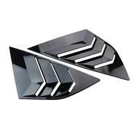 Pare-soleils pour vitres latérales Auto Compatible avec Ford Focus Hatchback 2012-2018 : Cache latéral de vitre arrière à persiennes, Autocollant de Garniture, Prise d'air.(Gloss Black)