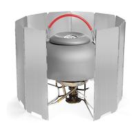 Pare-Vent Pliable Aluminium, 10 Plaques Pare Vent Rechaud Gaz, Paravent Brise-Vent de Camping, Plaques pare-Brise de Camping