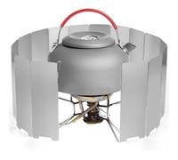 Pare-Vent Pliable Aluminium, 16 Plaques Pare Vent Rechaud Gaz, Paravent Brise-Vent de Camping, Plaques pare-Brise de Camping