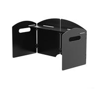 Pare-vent pliable en alliage de fer et de zinc pour réchaud de camping, résistant à la chaleur, antirouille, concentré de puissance de feu thermique (quatre plis)