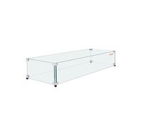 Pare-vent pour Foyer Pare-flamme Verre Trempé 773x367x191mm Epaisseur 8mm