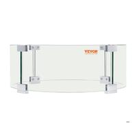 Pare-vent pour Foyer-VEVOR-435x170 mm-Stable Épaisseur 6 mm pour Propane, Gaz, Extérieur, Terrasse