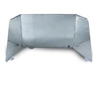 Pare-vent universel pour réchaud de camping en acier réglable 38-70 cm Sac de rangement compatible avec cuisinière à gaz 1-2-3 feux pliable Protection anti-éclaboussures Camping Cuisine