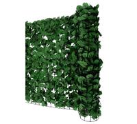 Pare-vue balcon feuilles foncés, abat-vent, enveloppement pour terrasse, clôture ~ 300x150cm