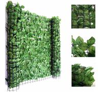 Pare-Vue Balcon Haie Hêtre, Abat-Vent, Enveloppement Pour Terrasse, Clôture 300x150cm Vert