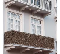 Pare-Vue De Balcon N77, Pare-Vue Pare-Vent 500x100cm Érable Brun Marron