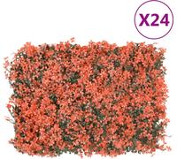 Pare-vue Feuille d'érable Artificiel 24 pcs. Rouge clair 40x60 cm
