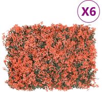 Pare-vue feuille d'érable Artificiel 6 pcs. Rouge clair 40x60 cm