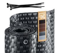 KADAX Brise-vue pour balcon, terrasse, clôture, en rotin synthétique, résistant aux intempéries, avec serre-câbles, clôture brise-vue, revêtement de balcon, protection contre le vent, 0,9 m x 5 m