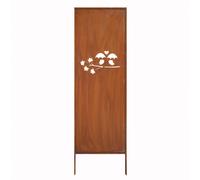 Pare-vue métal - 160 cm x 50 cm - rouille noble, brise-vue rostoptique pour j...