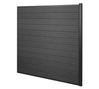Pare-vue WPC Sarthe, clôture coupe-vent, poteaux alu ~ élément d'extension, 1,85m anthracite