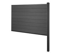 Pare-vue WPC Sarthe poteaux WPC à sceller élément d'extension 188cm anthracite Anthracite G