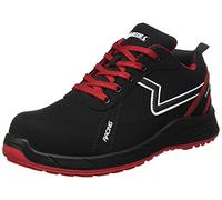 PAREDES Men's Alonso Industrial Shoe, Black and Red, 12.5 UK