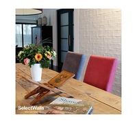 Parement Bois 3D EZRA | 10 Panneaux muraux 3d SelectWalls de 50x50cm | 2,5m² de revetements à peindre | Decor 3d avec parement interieur | Panneau mural 3d